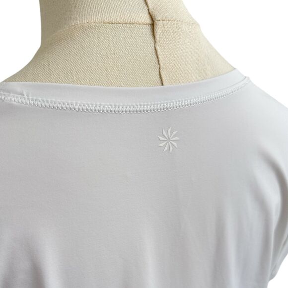 Athleta Sunlover UPF50 Dress, Fine Mesh 2.5" Hem White Slvless Wm Sz M EUC - Picture 10 of 11